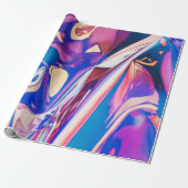 Papier Cadeau Motif holographique Iridescence (Déroulé)