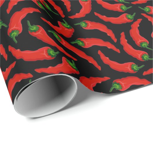 Papier Cadeau Motif Hot Chili Peppers (Coin rond)