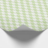 Papier Cadeau Motif Houndstooth vert et blanc (Coin)