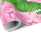 Papier Cadeau Motif Hydrangea (Coin rond)