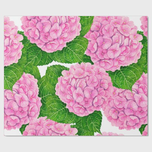 Papier Cadeau Motif Hydrangea (Plat)