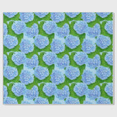 Papier Cadeau Motif hydrangée bleu (Plat)
