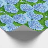 Papier Cadeau Motif hydrangée bleu (Coin)