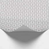 Papier Cadeau Motif Ikat gris clair moderne (Coin)