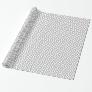 Papier Cadeau Motif Ikat gris clair moderne