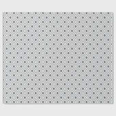 Papier Cadeau Motif Ikat moderne au charbon de bois et gris clai (Plat)