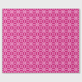 Papier Cadeau Motif Ikat Star - Fuchsia rose (Plat)