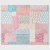 Papier Cadeau Motif impeccable en style patchwork. D simple (Plat)