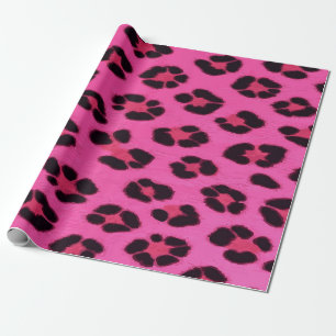 Papier Cadeau Motif imprimé guépard rose – Animal girly tendance
