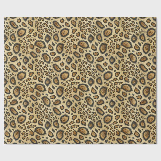 Papier Cadeau Motif imprimé léopard – Conception de peau d'anima (Plat)