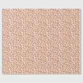 Papier Cadeau Motif imprimé léopard orange brûlé chic (Plat)