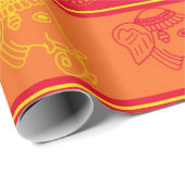 Papier Cadeau Motif indien (Coin rond)