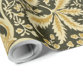 Papier Cadeau Motif indien d'or, William Morris (Coin rond)