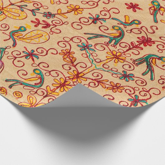 Papier Cadeau Motif indien en tissu, tissu, inde, orné (Coin)