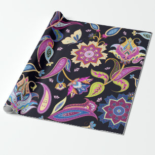 Papier Cadeau Motif indien paisley