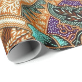 Papier Cadeau Motif indonésien (Coin rond)