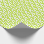 Papier Cadeau Motif initial monogramme personnalisé vert chaux m (Coin)