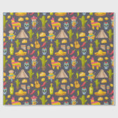 Papier Cadeau Motif inspiré du Mexique (Plat)