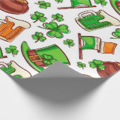 Papier Cadeau Motif irlandais amusant (Coin)