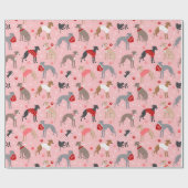 Papier Cadeau Motif italien Greyhound Valentine (Plat)