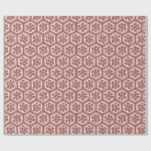 Papier Cadeau Motif japonais Kabuki - Rouge (Plat)