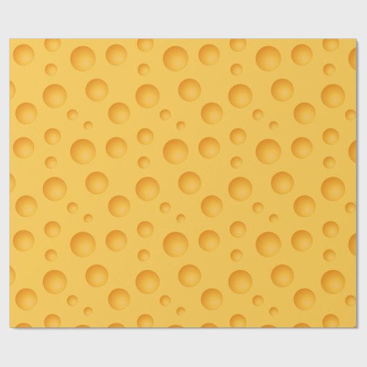 Papier Cadeau Motif jaune de fromage (Plat)