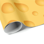 Papier Cadeau Motif jaune de fromage (Coin rond)