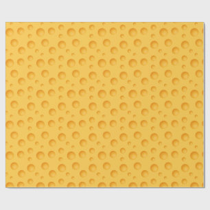 Papier Cadeau Motif jaune de fromage