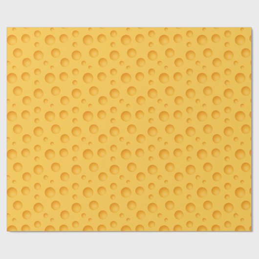 Papier Cadeau Motif jaune de fromage (Plat)