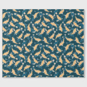 Papier Cadeau Motif jaune et bleu - Koi Fish (Plat)