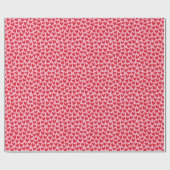 Papier Cadeau Motif joli cœur d'amour Rose Rouge Saint-Valentin (Plat)