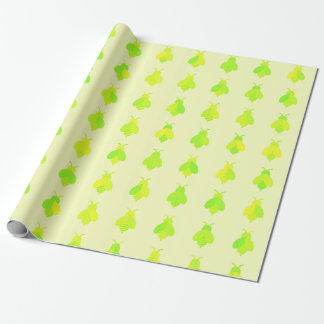 Papier Cadeau Motif joli d'abeille verte