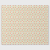 Papier Cadeau Motif joli de fraise (Plat)