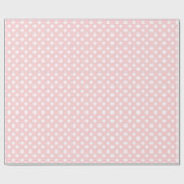 Papier Cadeau Motif jolis points pastel rose et blanc (Plat)