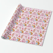 Papier Cadeau Motif Joyeuse Saint-Valentin Corgi (Déroulé)