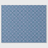 Papier Cadeau Motif Kaleidoscope bleu simple (Plat)