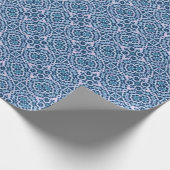Papier Cadeau Motif Kaleidoscope bleu simple (Coin)
