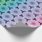 Papier Cadeau Motif kaléidoscope pastel arc-en-ciel (Coin)