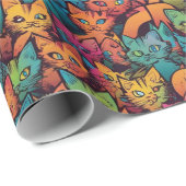 Papier Cadeau Motif Kittens (Coin rond)