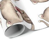 Papier Cadeau Motif Kitties (Coin rond)