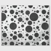 Papier Cadeau Motif Kohl Black Polka (Plat)