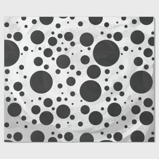 Papier Cadeau Motif Kohl Black Polka (Plat)