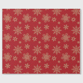 Papier Cadeau Motif Kraft Paper Snowflakes ID589 (Plat)
