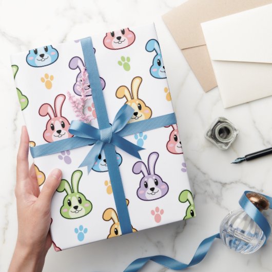 Papier Cadeau Motif lapin lapin de Pâques | Vacances (Cadeaux)