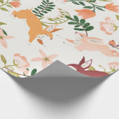 Papier Cadeau Motif lapin mignon, jouant et coloré (Coin)