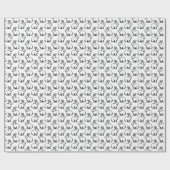 Papier Cadeau Motif lapins - Noir et Blanc (Plat)