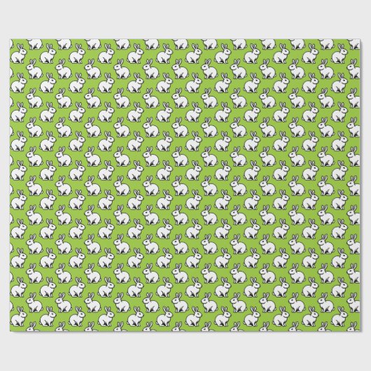 Papier Cadeau Motif lapins - Noir et Blanc avec Grn Martien (Plat)