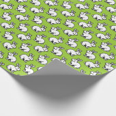 Papier Cadeau Motif lapins - Noir et Blanc avec Grn Martien (Coin)