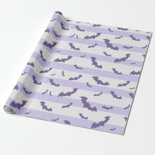 Papier Cadeau Motif Lavender Bat sur Arrière - plan rayé