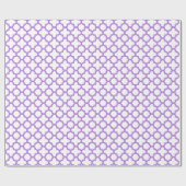 Papier Cadeau Motif Lavender Quatrefoil (Plat)